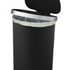 Papelera de Pedal 55L Semi Redonda Negro EKO Hana